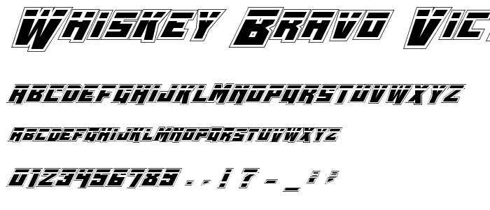 Whiskey Bravo Victor LasPro font