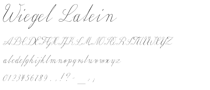 Wiegel Latein font