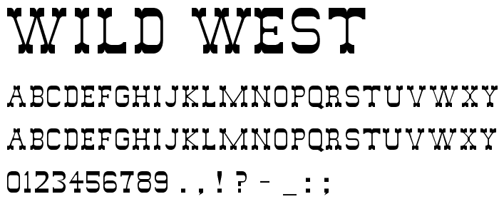 Wild West font