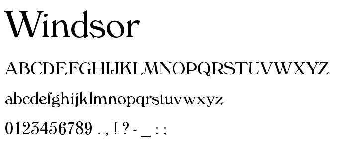 Windsor font