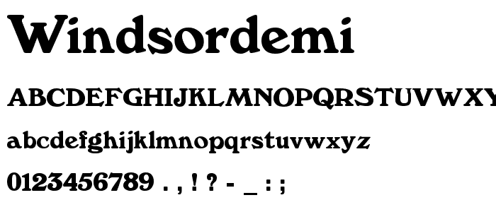 WindsorDemi font