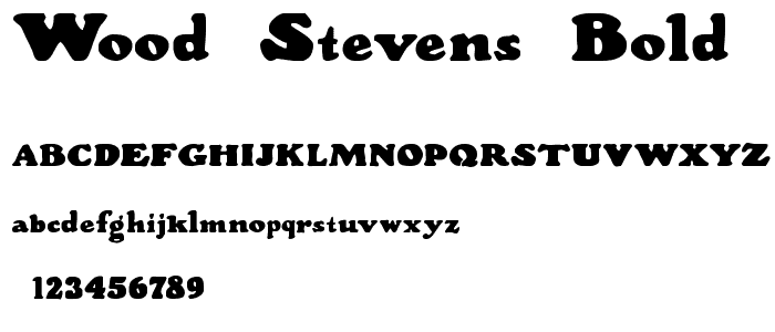 Wood Stevens Bold font