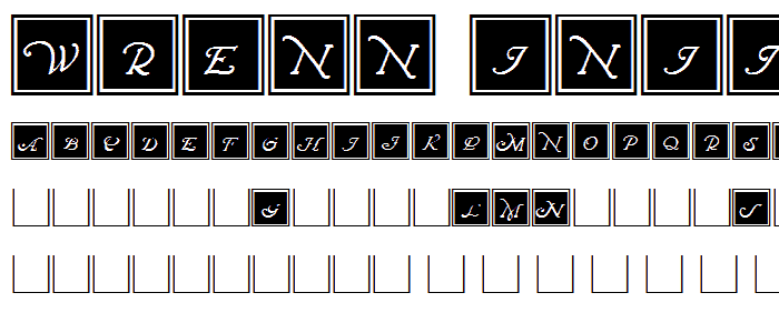 Wrenn Initials Blocked font
