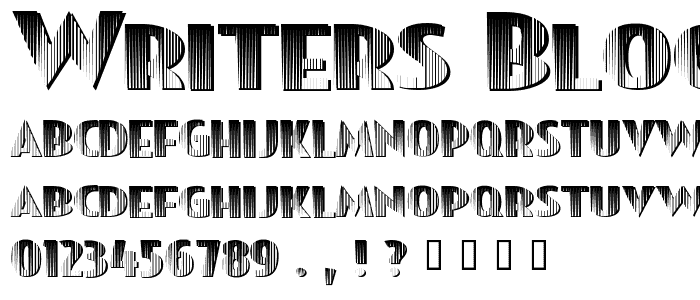 Writers Block font