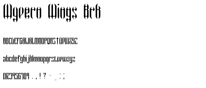 Wyvern Wings BRK font