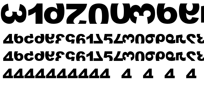 widznumber text 1 font