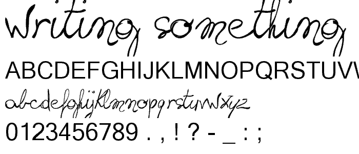 writing something by hand_FREE-version font