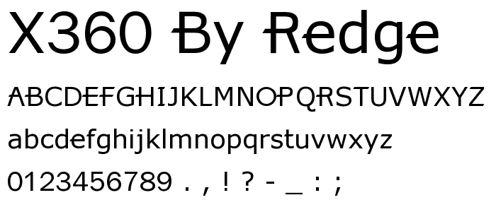 X360 by Redge font