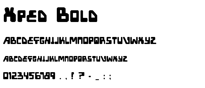 XPED Bold font