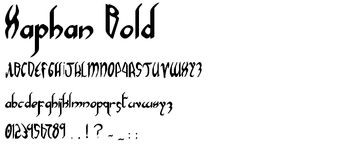 Xaphan Bold font