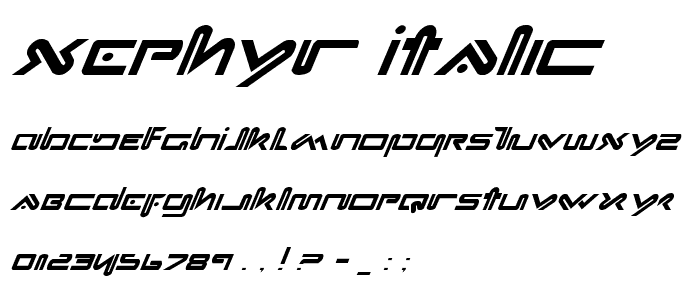 Xephyr Italic police