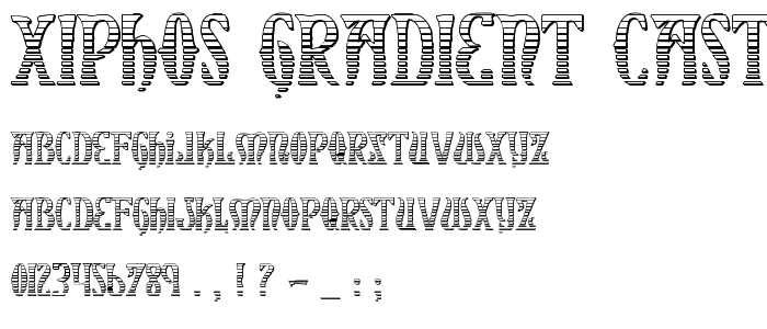 Xiphos Gradient Castle font