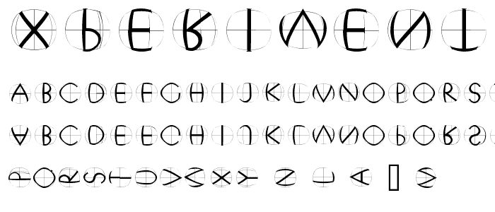 XperimentypoFourB Round font