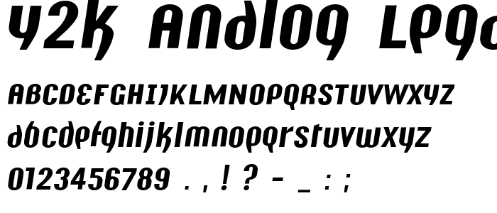 Y2K Analog Legacy Italic police