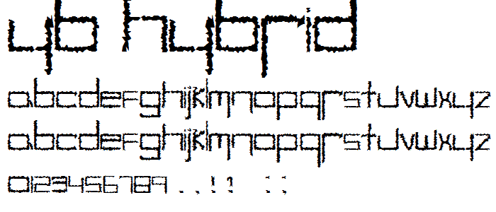 YB Hybrid font