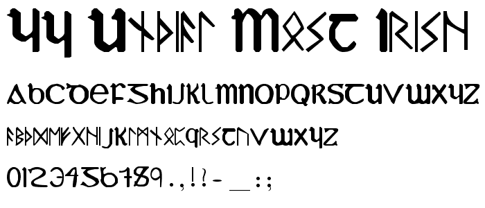 YY Uncial Most Irish font