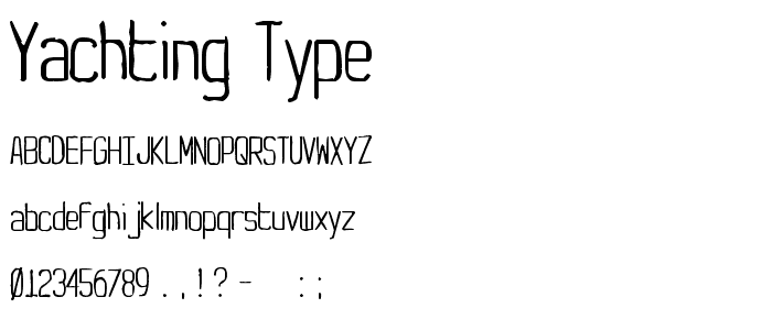 Yachting Type font