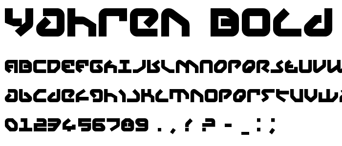 Yahren Bold font