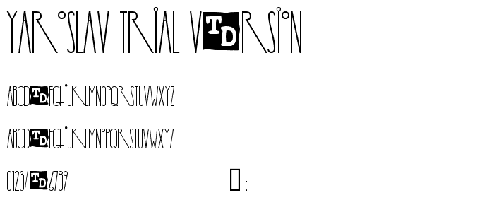 Yaroslav Trial Version font