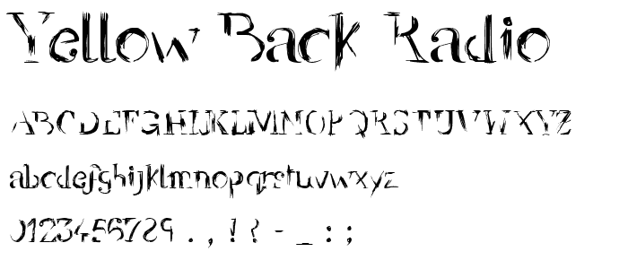 Yellow Back Radio font