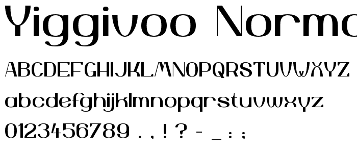 Yiggivoo Normal font