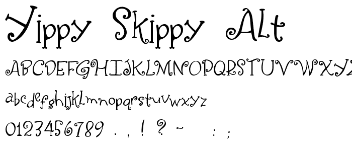 Yippy Skippy Alt font