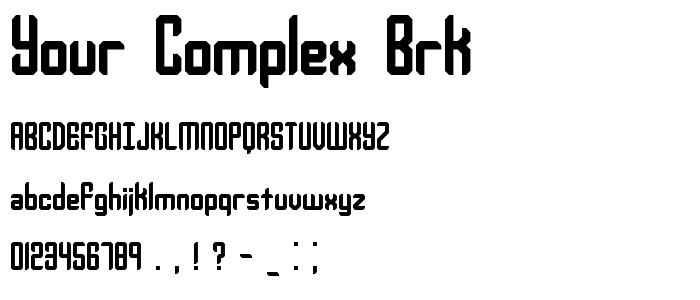 Your Complex BRK font