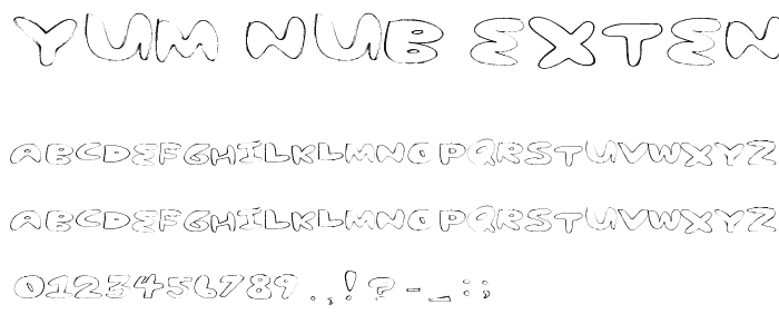 yum nub extended font