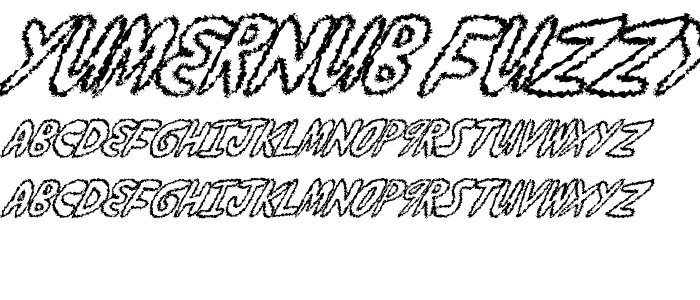 yumernub fuzzy font