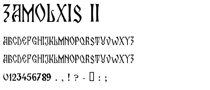 Zamolxis II font