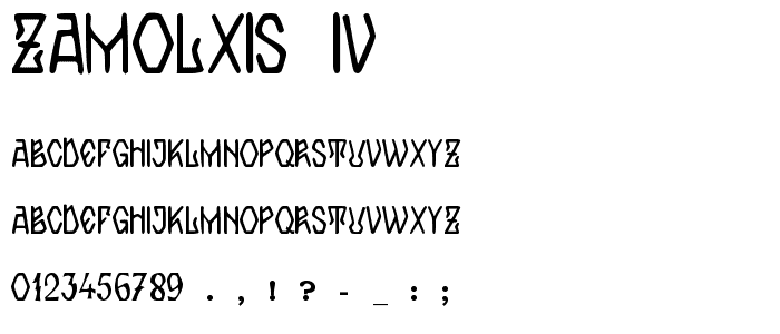 Zamolxis IV font