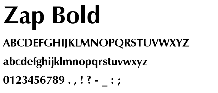 Zap Bold font