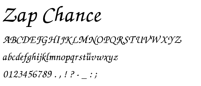 Zap-Chance font