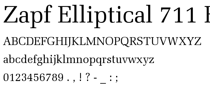 Zapf Elliptical 711 BT font