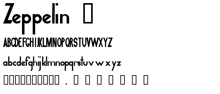 Zeppelin 2 font