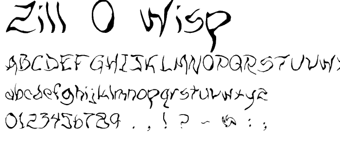 Zill O Wisp font