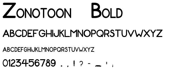 ZonoToon  Bold police