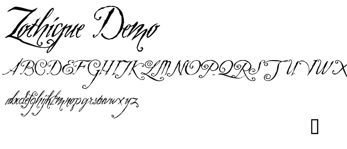 Zothique Demo font