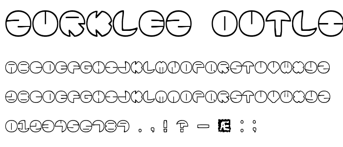 Zurklez Outline (BRK) font