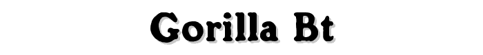 Gorilla BT font