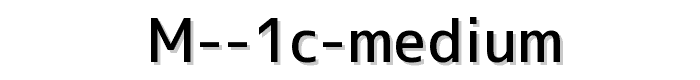 M 1c medium font