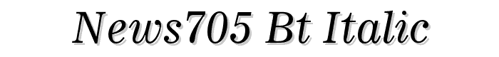 News705 BT Italic font